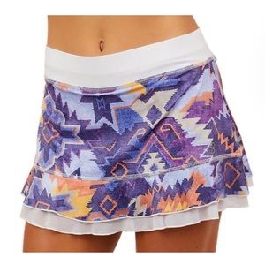 Sofibella Aztec Print 14” Tennis Golf Pickleball Skirt Skort